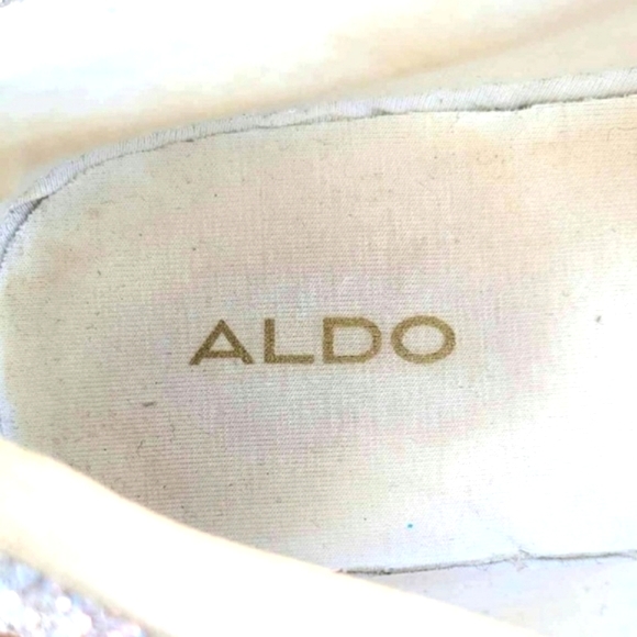 ALDO Etilivia Glitter Shoe Sneakers White size 6 - Picture 9 of 9